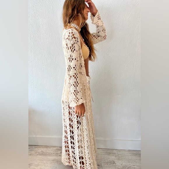 MESKITA CROCHET MIDI HOODIE - Picture 1 of 7